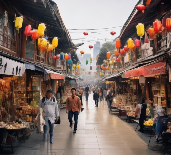 范桥河畔，杨浦区市场商贸服务优化破茧而出